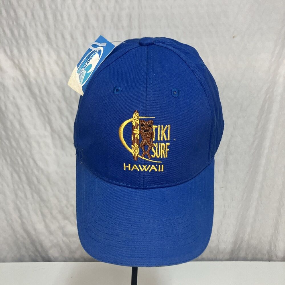 New Hawaiian Headwear Adult Adjustable Tiki Surf Hawaii Hat Blue